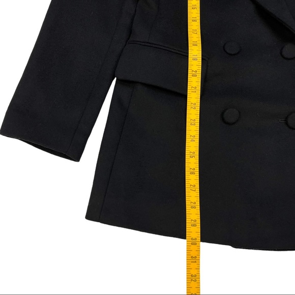 NWT Zara Woman Black Double Breasted Blazer Jacket Wool Blend Size XS - Picture 15 of 15
